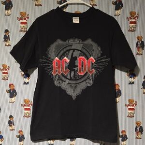 AC/DC Black Ice Tour 08 09 Short Sleeve  Shirt AC/DC Concert Tour Shirt Medium